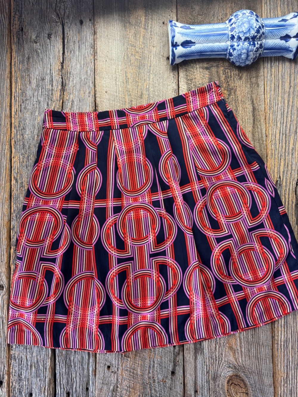 Banana Republic Retro Print Skirt Size 10 - Picture 9 of 9